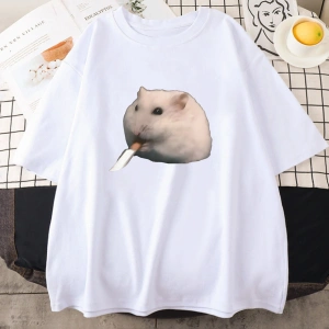 Beyaz Sevimli Hamster Meme Grafik