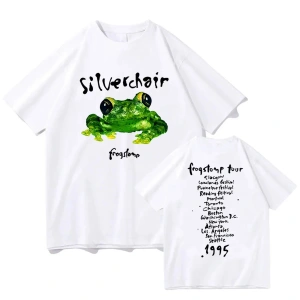Beyaz Silvershirt Frogstomp 1995 lar/erkekler -gömlek Hip Hop S