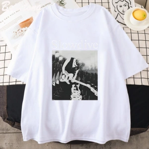 Beyaz Slowdive Anime Yaz Gevşek Hip Hop