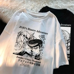 Beyaz Sokak Gevşek Harajuku Punk Grafik Vintage Yaz S