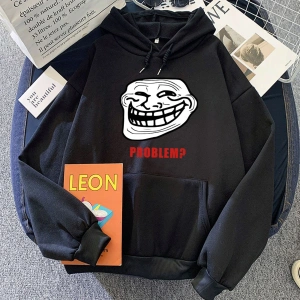 Beyaz Sorun trollhoodies Hoodies komik grafiksıcak kap