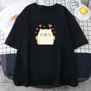 Beyaz Sumikko Gurashi Yeni Harajuku Komik Estetik Grafik leri Unisex Anime Karikatür Ra