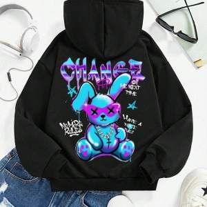 Beyaz Tavşan Karikatürler Crewneck