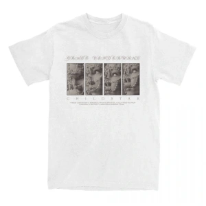 Beyaz Tee Grace Vanderwaal CHILDSTAR Albümü /Erkek Unisex Streetweed Kısa K