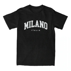 Beyaz Tees Milano İtalya mektup baskı leri yaz
