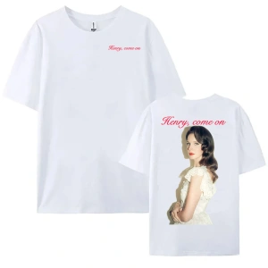 Beyaz Tek Henry Come on leri yazlık Lana DelRey Şarkıcı Grafik