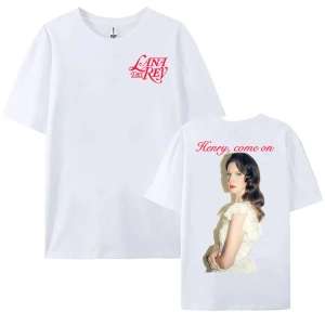 Beyaz Tek Henry Come on leri yazlık Lana DelRey Şarkıcı Grafik