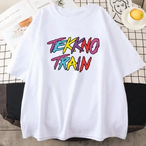 Beyaz Tekkno tren elektrik Callboy yumuşak -gömlek