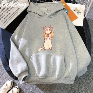 Beyaz TGCF sevimli gelincik Hoodie Tian Guan Ci Fu dies dies Kawaii Hoodie Harajuku H