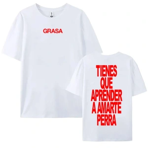 Beyaz TIENES QUE APRENDER A AMARTE leri SI TE DUELE CURITA Baskı Nathy Peluso Şarkıcı