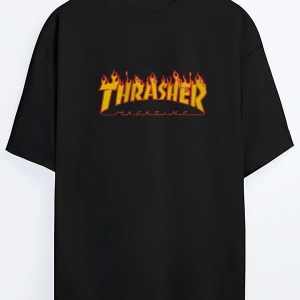 Beyaz Trasher Baskılı Unisex Ovesize T-shirt