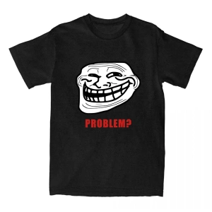 Beyaz Trollshirt Rage komik komik Anime Hip Hop başar üstleri yaz