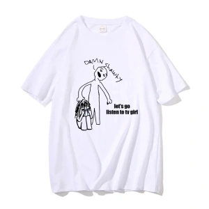 Beyaz TV Tshirt Unisex Fransız Çıkış Albümü Hediye Indie Müzik Fan Tee Severler Rock Ba