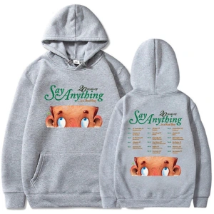 Beyaz Unisex 20 Years of Say Anything Is A Real Boy Tour Rock Band Hip Hop Streetwear Winte