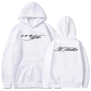 Beyaz Unisex 2hollis *** Hayat Komut Dosyası Hoodie Giyim Kapşonluevşek