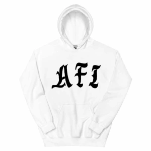 Beyaz Unisex A Fire Inside Siyah Hoodie Yüzleri Fildişi AFI Grafik Moda Kapşonlu