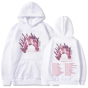 Beyaz Unisex AFI Güz Turu Sıcak Kapşonlu Sokak Grung