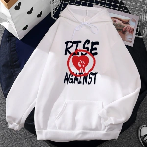 Beyaz Unisex Ağır zihinsel yükselişi karşı Streetwear rahat Hop