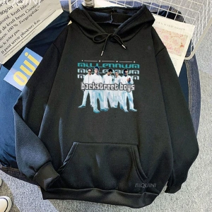 Beyaz Unisex Backstreet Boys Millennium 2.0 Kapüşonlular Sonbahar Rahat Moda Kapş