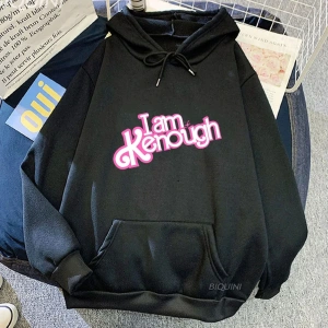 Beyaz Unisex Ben Kenough Barbenheimer Sıcak Pembe Hoodie Streetweed