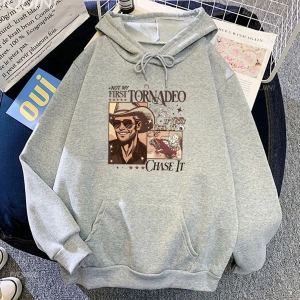 Beyaz Unisex Benim ilk Tornadeo Twisters Film değil eğer onu kovalamak rahat