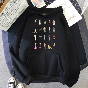 Beyaz Unisex Britney Spears resimli Hoodie klasik stil tasarım Pop müzik ödülleri kadınla