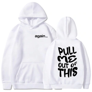 Beyaz Unisex Bu Fred tekrar beni çekin Ropa dera sonbahar kapüşonlu Sweatshirt Ro