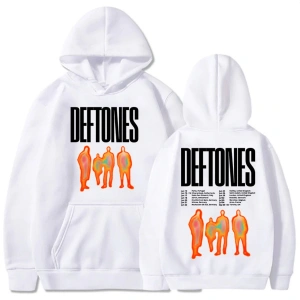 Beyaz Unisex Deftones 2025 Tour Printing Ropa Hombre Sudaderas Hooded Long Sleeve MenWomen Sweats