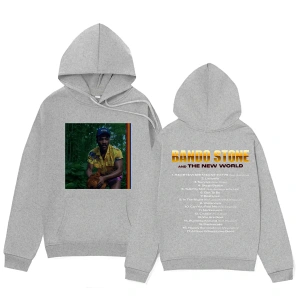 Beyaz Unisex Donald Glover Bando taş ve yeni dünya Hoodieslar rahat Pop