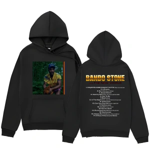 Beyaz Unisex Donald Glover Bando taş ve yeni dünya Hoodieslar rahat Pop