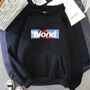 Beyaz Unisex Frank O-ocean Sarışın Hoody Rahat ve Hoodie Minimalizm Bask