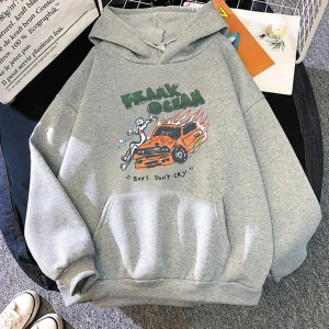 Beyaz Unisex Frank o-okyanus sarışın Hoodie karikatür grafik rahat Streetwear yaygın