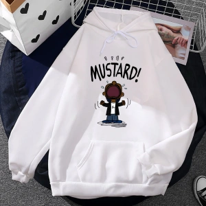 Beyaz Unisex Hardal GNX Albümü Kendrick Lamar Kapüşonlular Ropa Hombre Kapüşonlular
