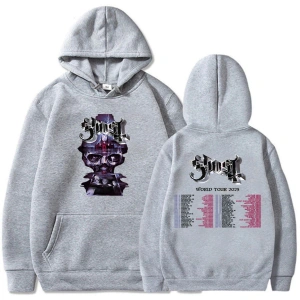 Beyaz Unisex Hayalet Dünya Turu Rock Grubu Hip Hop Sokak Stili Sudaderas Hombre K