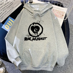 Beyaz Unisex Hip Hop grafik Moletom karşı yükselişi Masculino kapşonlu mod