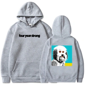 Beyaz Unisex Hip Hop Streetwear dört yıl güçlü rahat lar kapüşonlu köpe