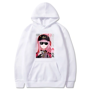 Beyaz Unisex Hololive VTuber Calliope Mori Merch Hoodie casual kapşonlu