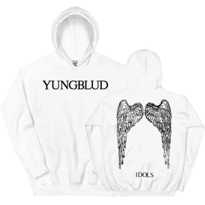 Beyaz Unisex Idols Wings Hoodie YUNGBLUD Grafik Baskırunge Moda Rahat