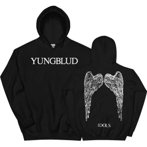 Beyaz Unisex Idols Wings Hoodie YUNGBLUD Grafik Baskırunge Moda Rahat
