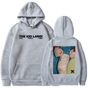 Beyaz Unisex Ilk kez çocuk LAROI Hoodie kızlar albümü grafik Sweatshirt cep Ropa Hombre giyim