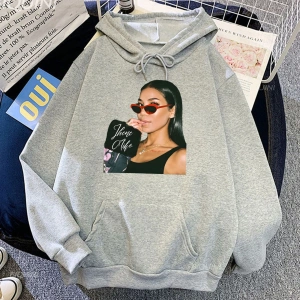 Beyaz Unisex Jhene Aiko kapüşonlu Streetwear şarkıcı grafik baskı