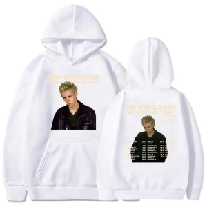 Beyaz Unisex Kapşonlu İlk Zaman Çocuk LAROI Hoodie Albümü Kız Grafik Moletom Masculi