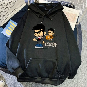 Beyaz Unisex Kapşonlu Pullovers pa kayaRumba Duo kıyafetleri rahat moda g