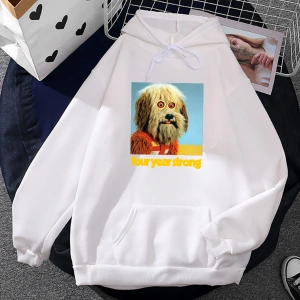 Beyaz Unisex Karikatür köpek baskı dört yıl güçlü deras rahat k