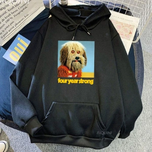 Beyaz Unisex Karikatür köpek baskı dört yıl güçlü deras rahat k