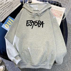 Beyaz Unisex KayaRumba Duo pa HoodiesekStreetwear ağır zihinsel