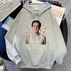 Beyaz Unisex Kit Connor baskılı kapüşonlu ErkekGiyim Moda Estetik Yumuşa