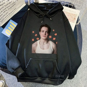 Beyaz Unisex Kit Connor baskılı kapüşonlu ErkekGiyim Moda Estetik Yumuşa