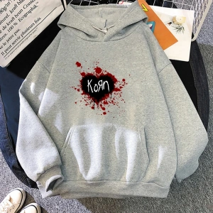 Beyaz Unisex Korn Band Ağır Zihinsel Hoodie Funko Pop D