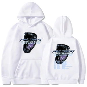 Beyaz Unisex La Pantera Negra Tour Myke Towers Rapper Printing Sweatshirts Hip Hop Streetwear
